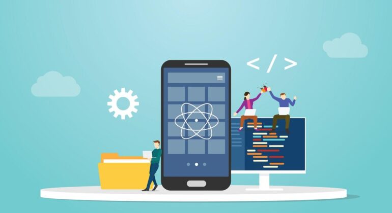react-native-mobile-apps-development-concept-with-modern-flat-style-vector-illustration_25147-695