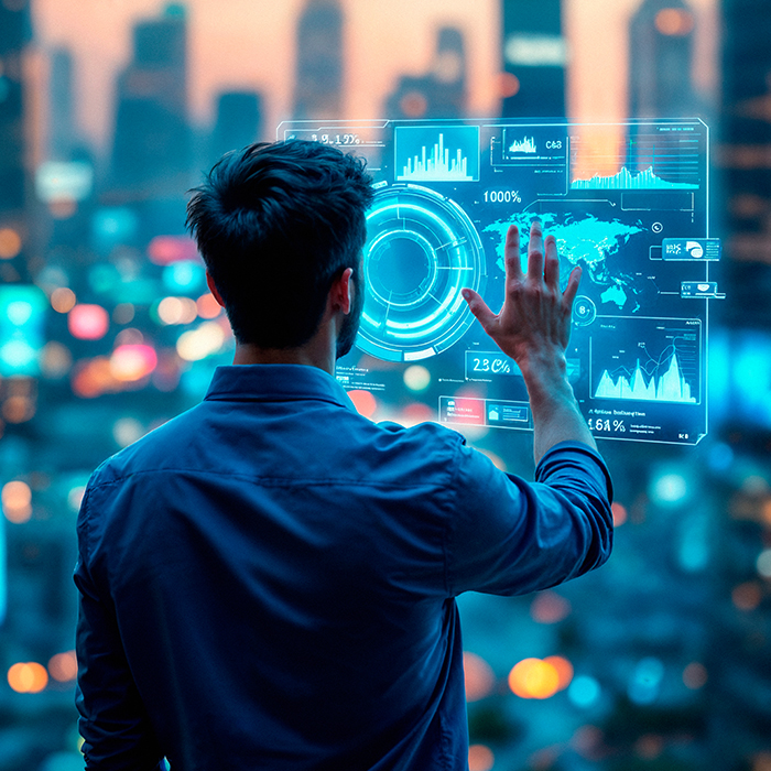 City skyline at dusk illustrating digital transformation across modern enterprises