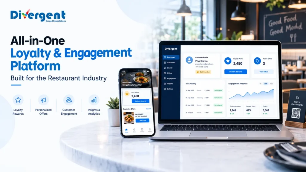 All-in-one restaurant loyalty and customer engagement platform by Divergent