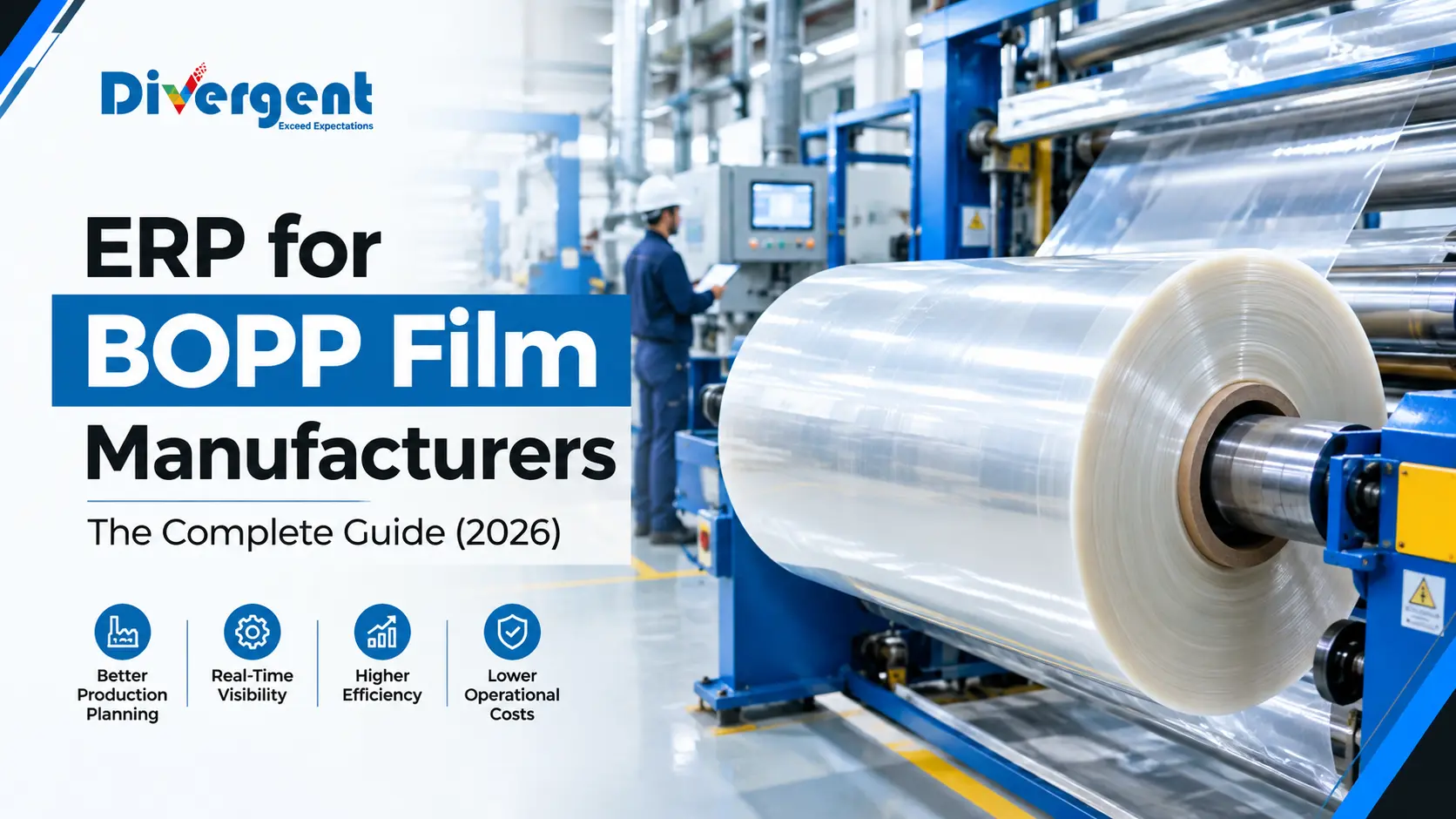 ERP for BOPP film manufacturers – production line and film roll overview