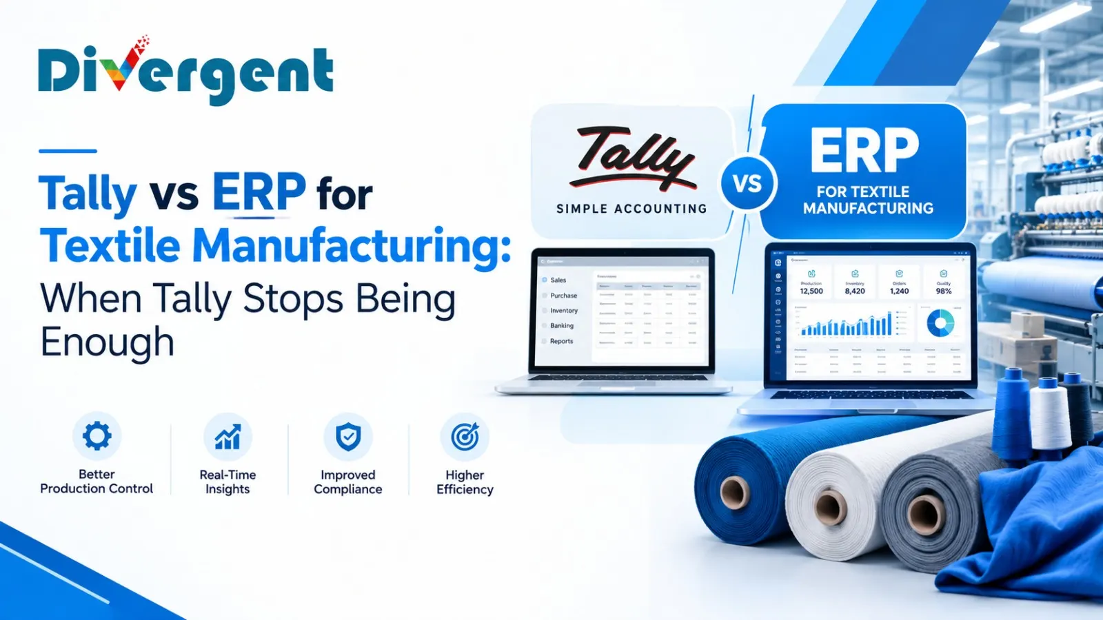 Tally vs ERP for textile manufacturing comparison for Indian plants
