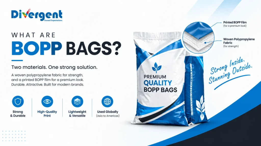 What are BOPP bags made of woven polypropylene fabric and printed BOPP film