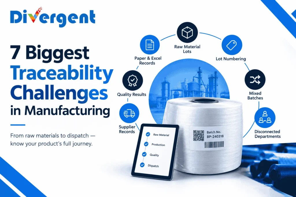 7 traceability challenges in manufacturing infographic